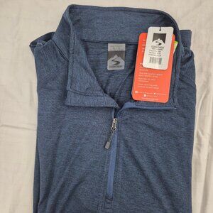 Storm Creek Pacesetter 1/4 Zip Sueded Jersey Men's XL Navy